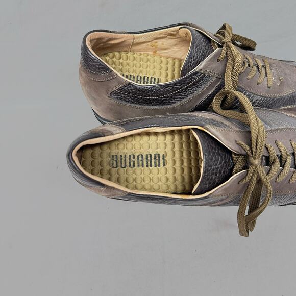 Vintage Bugarri Men’s Brown Leather and Suede Elevated Shoes - Size 7 - Picture 5 of 8